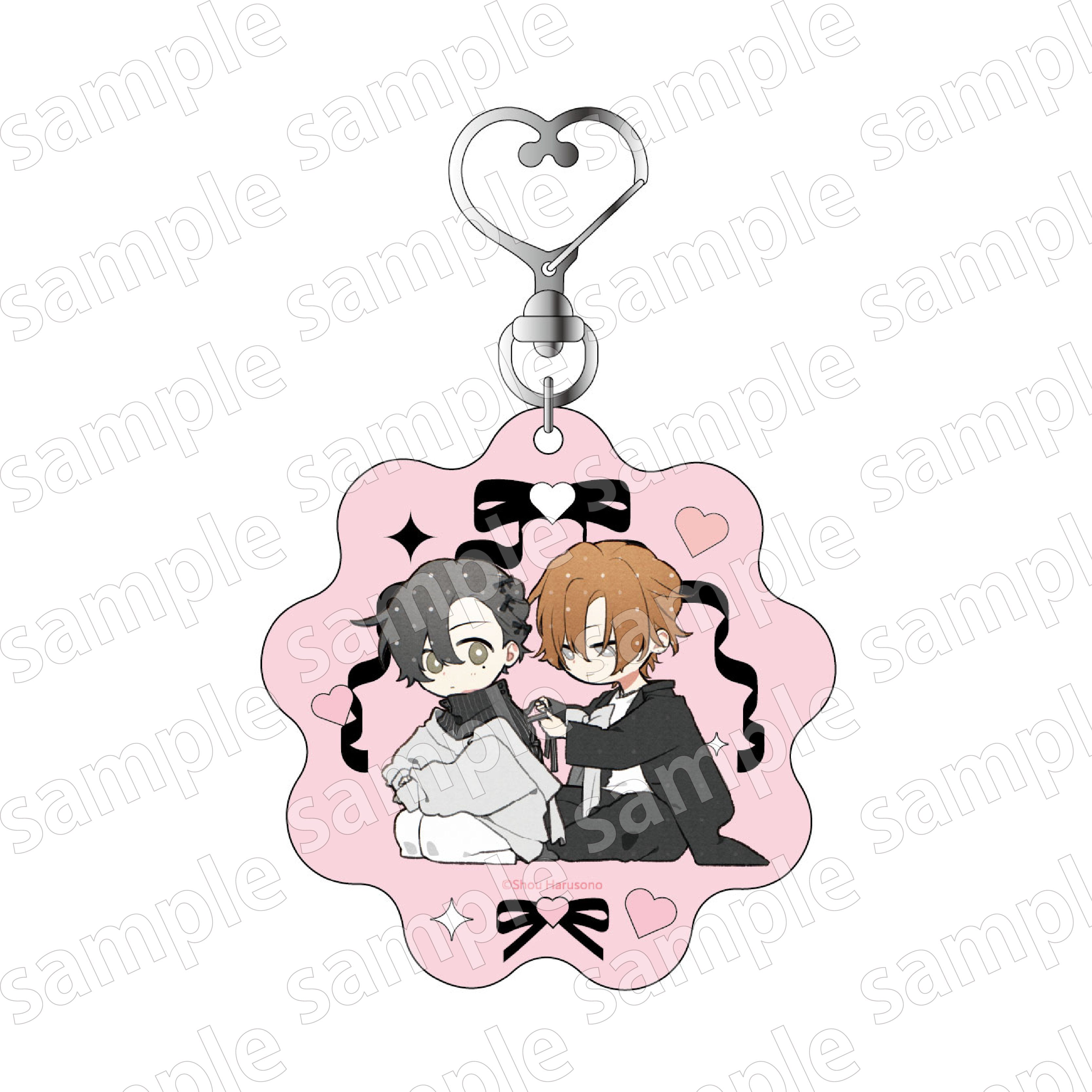 (Goods - Keychain) Sasaki and Miyano -Chibi BLACK & PINK ver. Acrylic Keychain