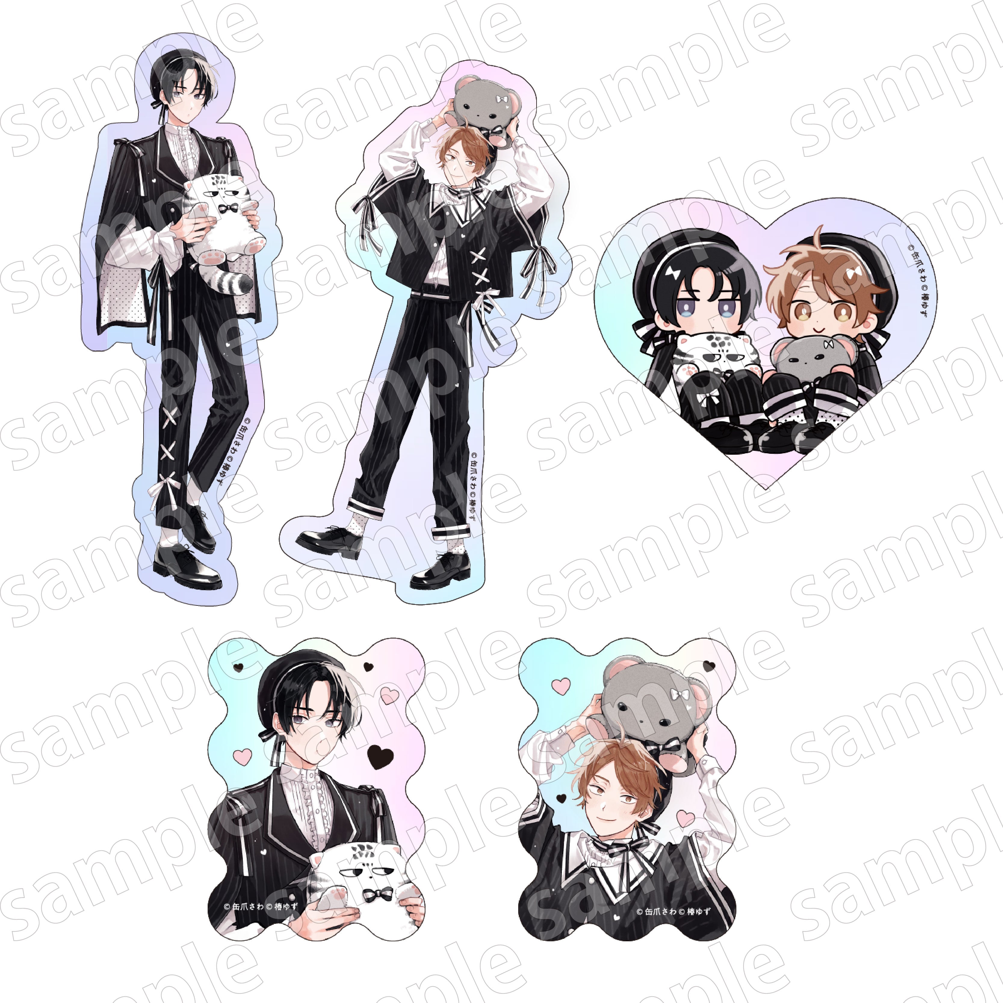 (Goods - Sticker) Minato's Laundromat BLACK & PINK ver. Aurora Sticker Set