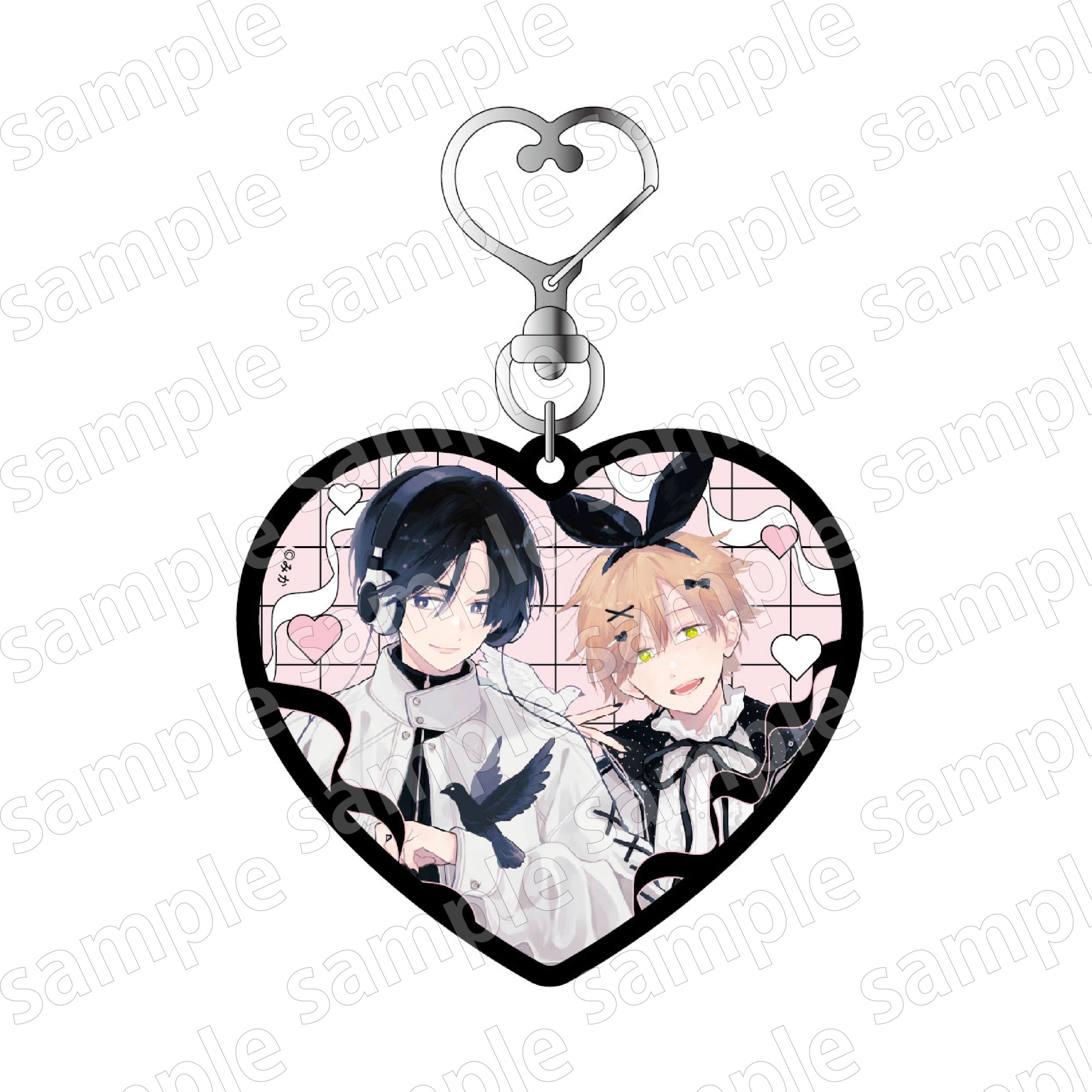 (Goods - Keychain) I Will Not Reach You. BLACK & PINK ver. Acrylic Keychain