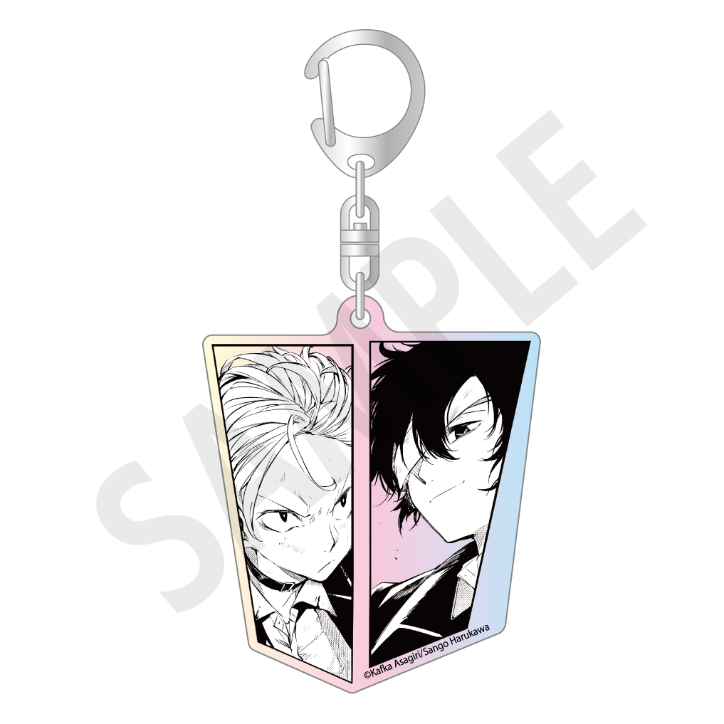 (Goods - Keychain) 文豪ストレイドッグス: STORM BRINGER Aurora Acrylic Keychain - Dazai Osamu & Nakahara Chuya