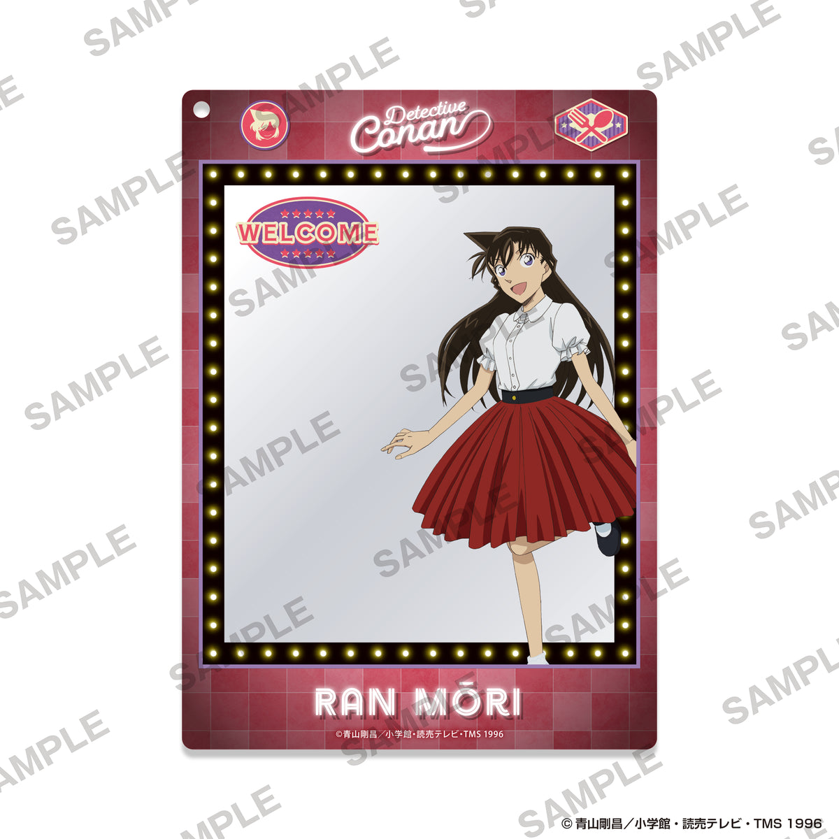 (Goods - Keychain) Detective Conan Framed Acrylic Keychain - American Oldies Ver. Ran Mōri