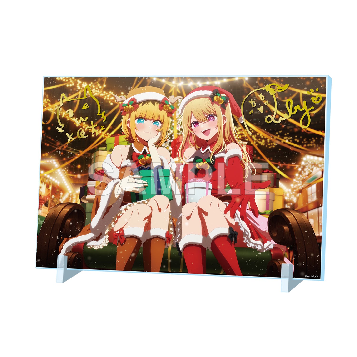 (Goods - Acrylic Stand) 【OSHI NO KO】 Acrylic Panel w/ Foil-stamped Signature Xmas 2024 ver.