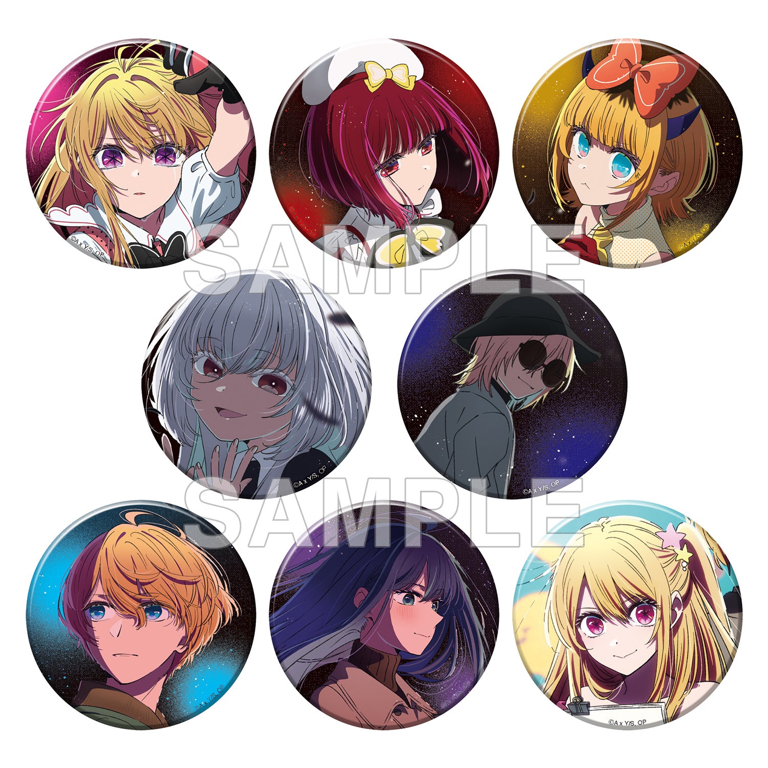 (1BOX=8)(Goods - Badge) 【OSHI NO KO】 Tin Badges + The 12th PACK