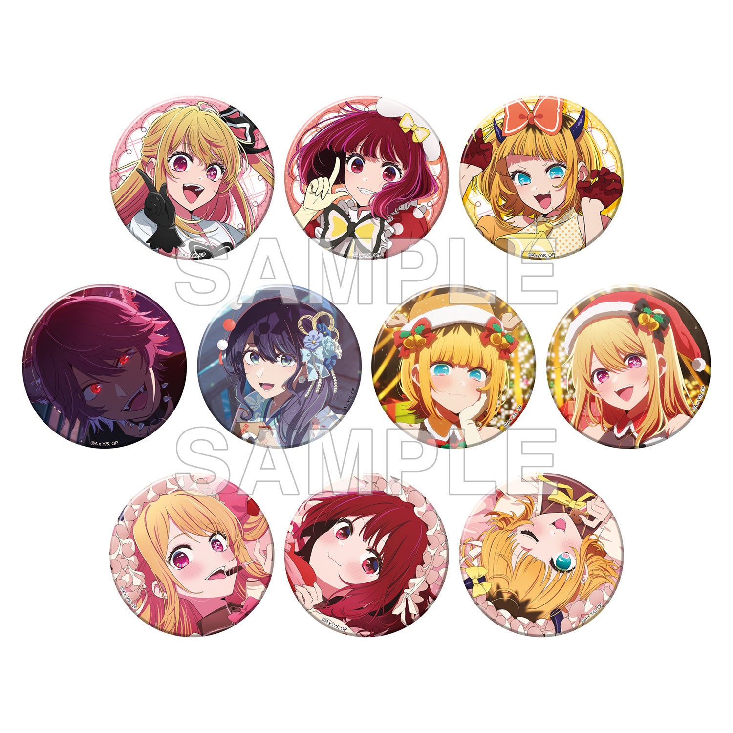 (1BOX=10)(Goods - Badge) 【OSHI NO KO】 Tin Badges + The 13th PACK