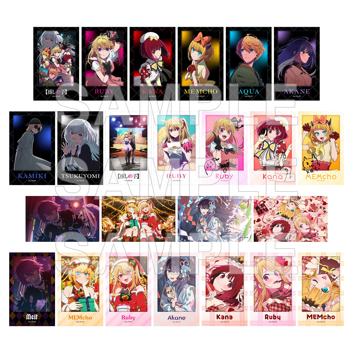 (1BOX=12)(Goods - Bromide) 【OSHI NO KO】 Mini Photo-style Illustrations Collection ver.9 PACK
