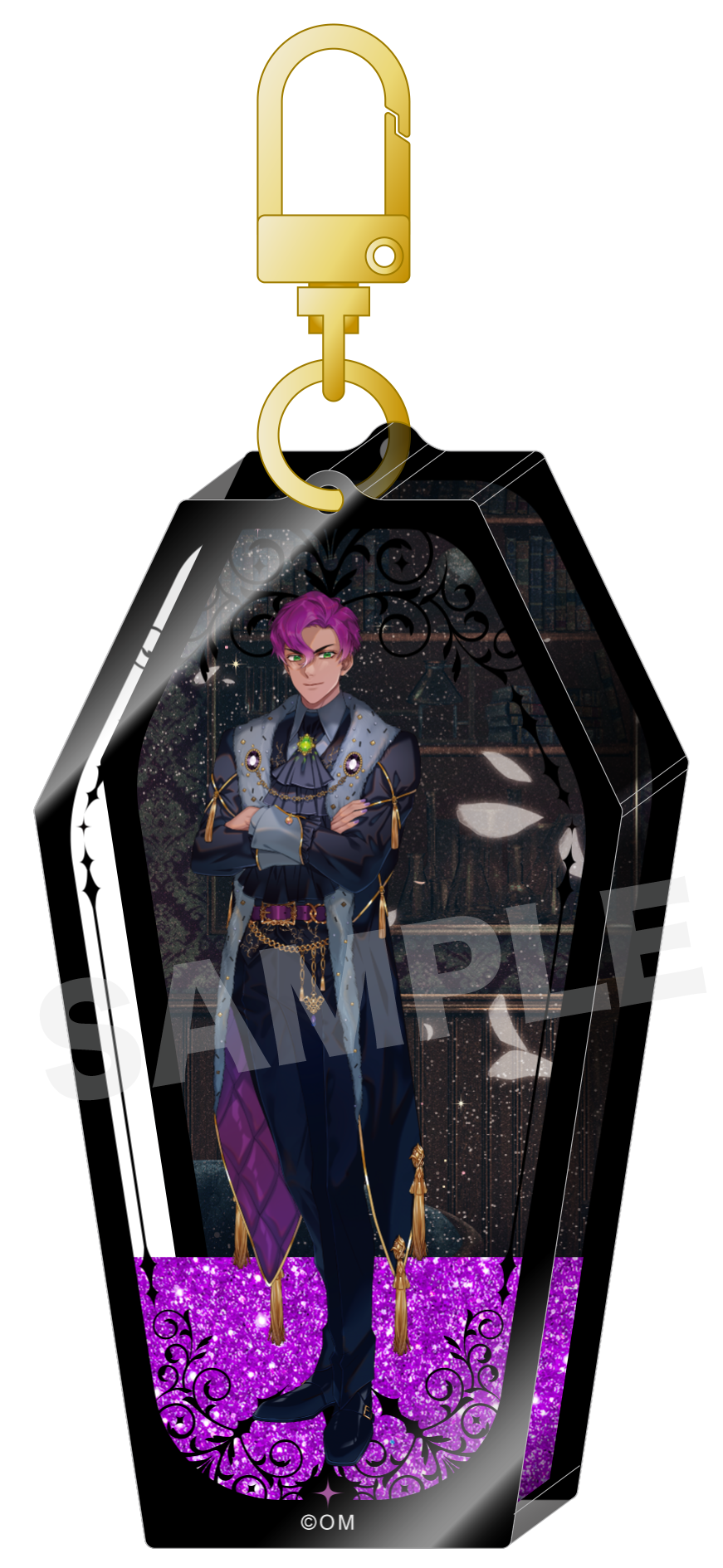 (Goods - Keychain) Obey Me! Glitter Shaker Acrylic Keychain Mephistopheles