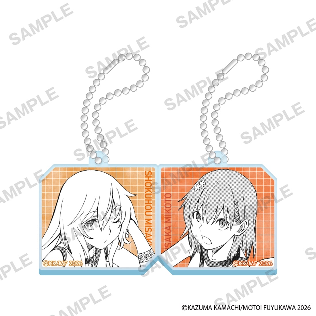(Goods - Keychain) A Certain Scientific Railgun Comic Series Acrylic Pair Keychains - Mikoto & Shokuho