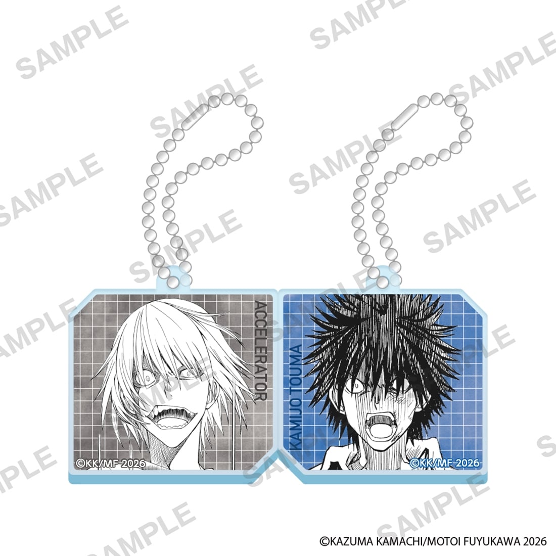 (Goods - Keychain) A Certain Scientific Railgun Comic Series Acrylic Pair Keychains - Kamijo & Accelerator