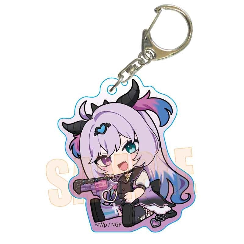 (Goods - Keychain) Anime NEEDY GIRL OVERDOSE Gyugyutto Acrylic Keychain Purple Lollipop