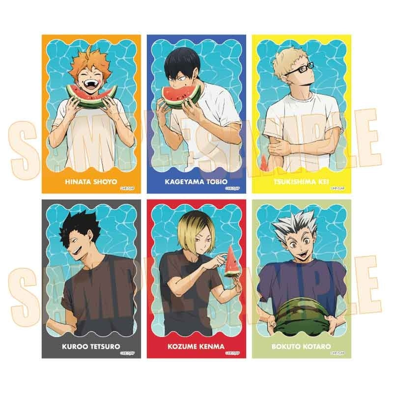 (1BOX=6)(Goods - Sticker) Haikyu!! Anime Trading Sticker Watermelon