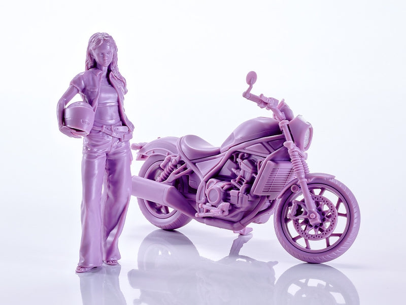 (Plastic Model Kit) PLAMAX MF-101 Rider's portrait Honda Rebel 1100 Lavender 1/20