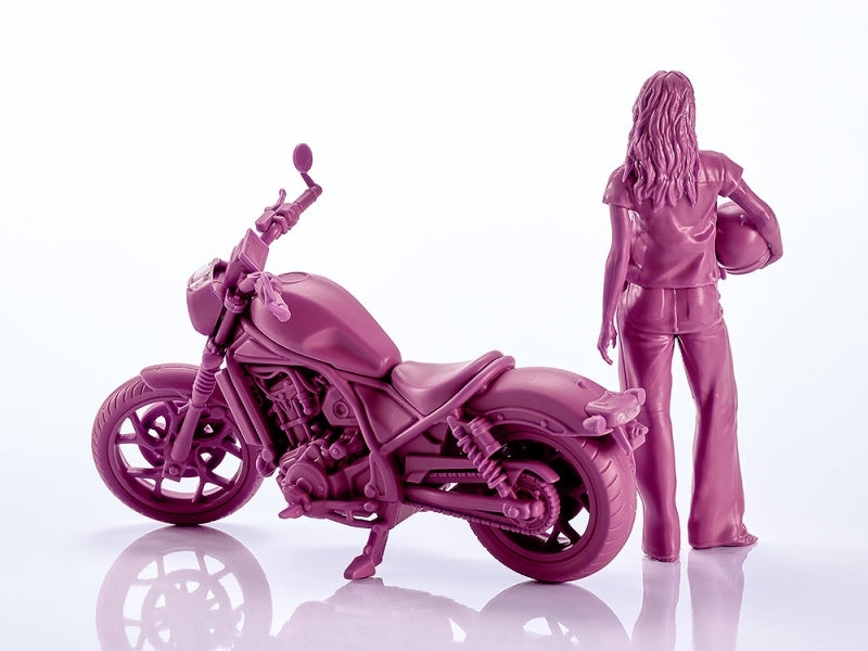 (Plastic Model Kit) PLAMAX MF-101 Rider's portrait Honda Rebel 1100 Wine Red 1/20