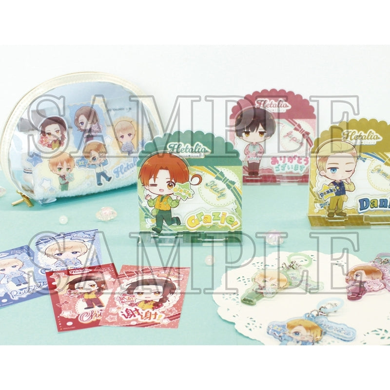 (1BOX=8)(Goods - Charm) Hetalia World Stars Trading Umbrella Charm Thank You Card