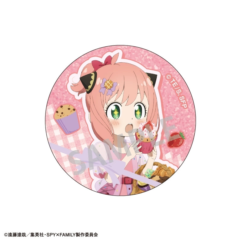 (1BOX=6)(Goods - Badge) SPY x FAMILY Trading Glitter Button Badge/Food