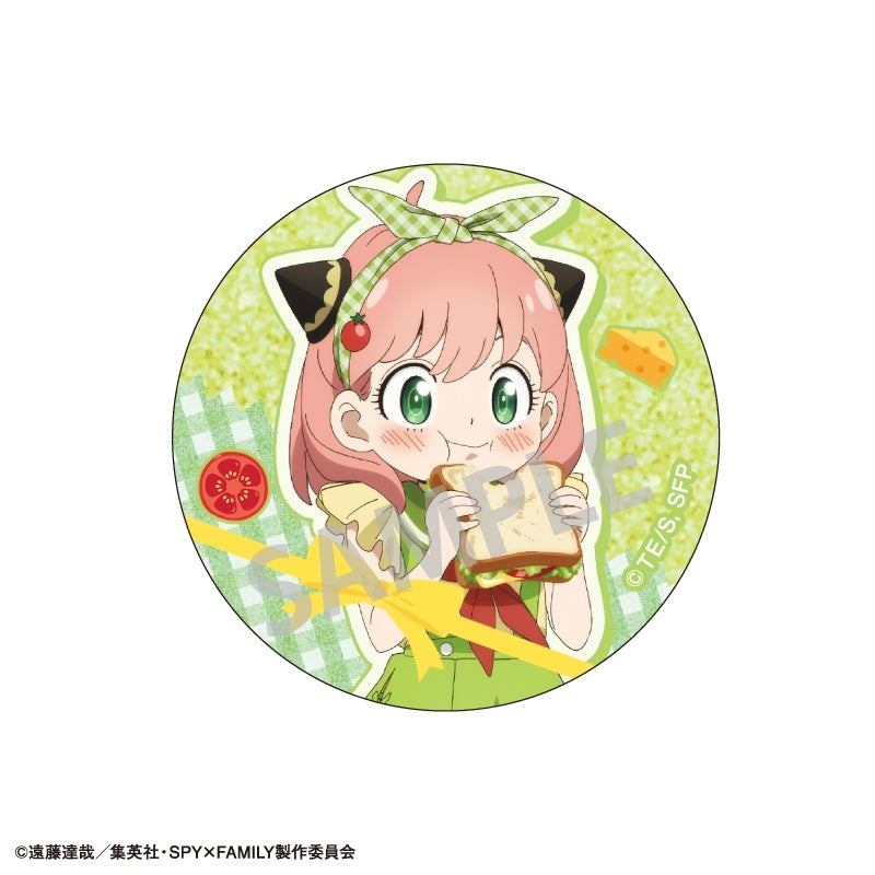 (1BOX=6)(Goods - Badge) SPY x FAMILY Trading Glitter Button Badge/Food