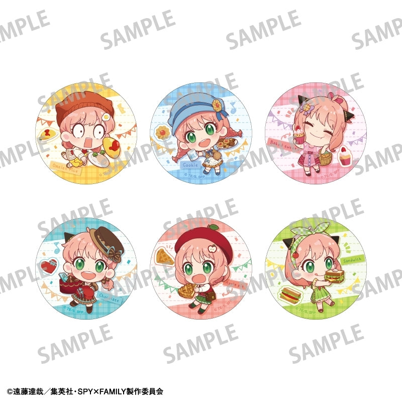 (1BOX=6)(Goods - Badge) SPY x FAMILY Trading Button Badge/Food Exclusive Art
