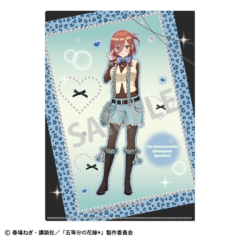 (Goods - Clear File) The Quintessential Quintuplets* A4 Single Clear File Miku Nakano/Mint Chocolate GAL