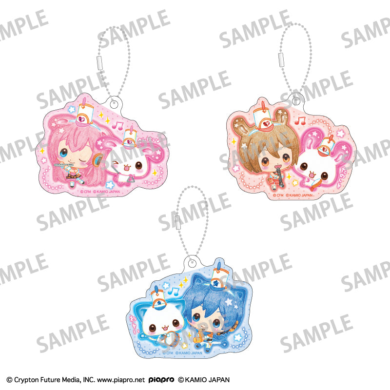 (Goods - Keychain) Hatsune Miku x Happy March Acrylic Keychain Set Megurine Luka, MEIKO, KAITO