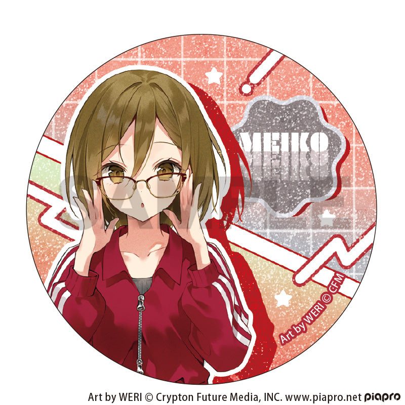 (1BOX=12)(Goods - Badge) Hatsune Miku Trading Kira Holo☆MIX Button Badge Glasses Style