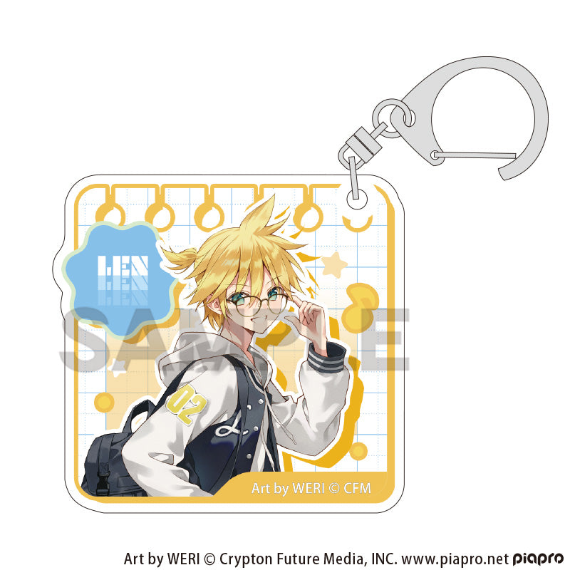 (1BOX=12)(Goods - Keychain) Hatsune Miku Trading Acrylic Keychain Glasses Style