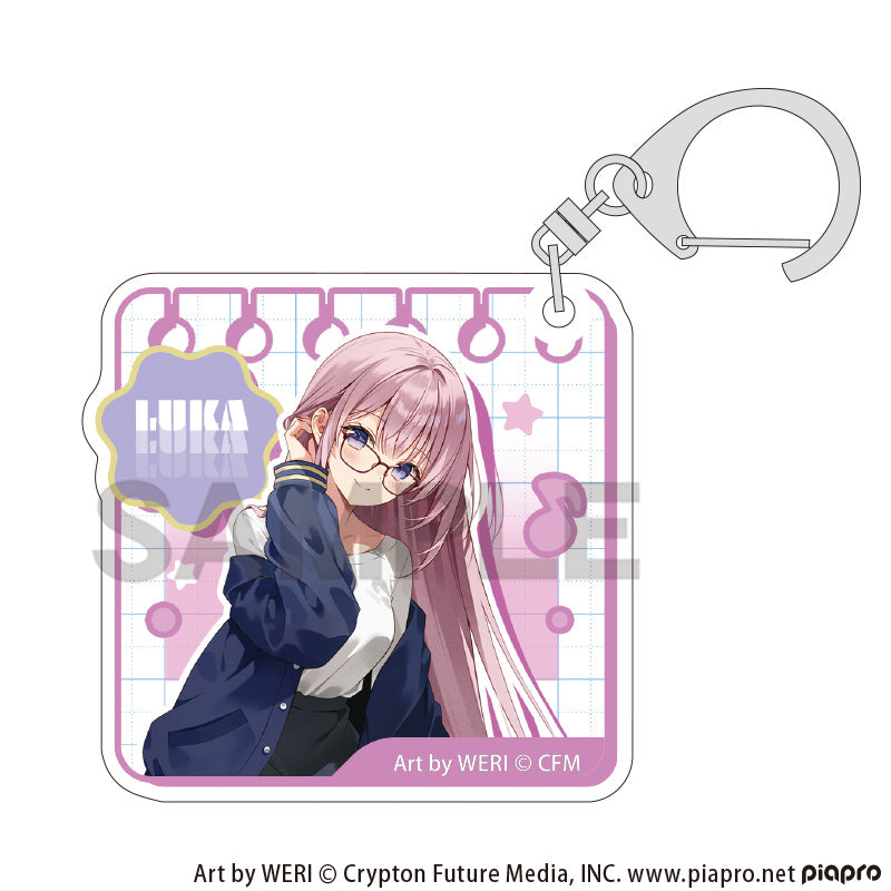 (1BOX=12)(Goods - Keychain) Hatsune Miku Trading Acrylic Keychain Glasses Style