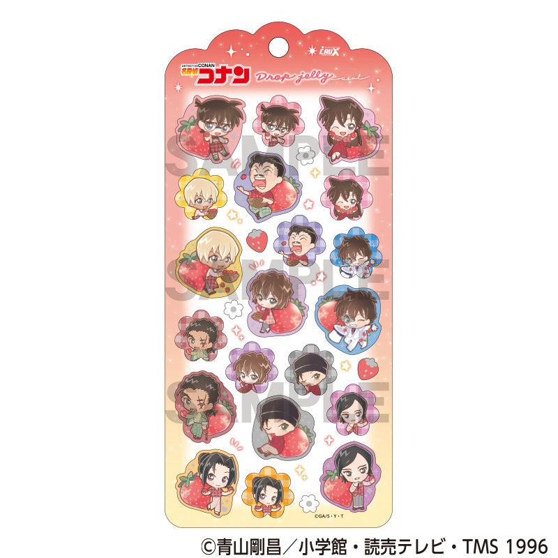 (Goods - Sticker) Detective Conan Drop Jewelry Sticker Charapeko Strawberry Harvest