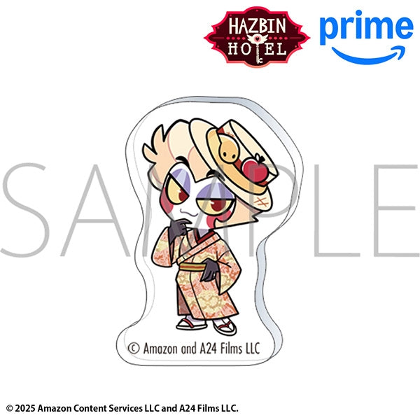 (Goods - Pin Badge) Hazbin Hotel Acrylic Pin - Lucifer Morningstar (Kimono) Chibi