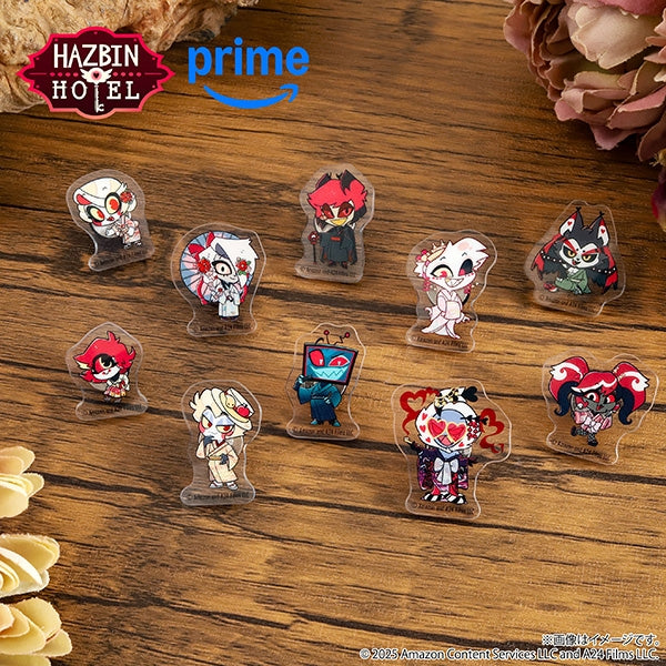 (Goods - Pin Badge) Hazbin Hotel Acrylic Pin - Vox (Kimono) Chibi
