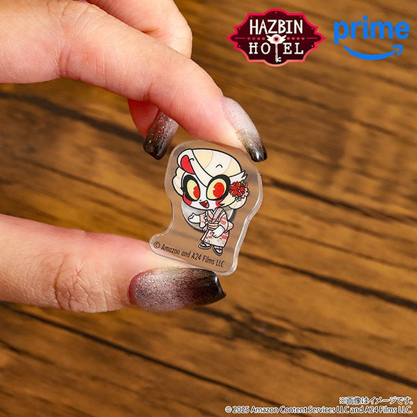 (Goods - Pin Badge) Hazbin Hotel Acrylic Pin - Vox (Kimono) Chibi