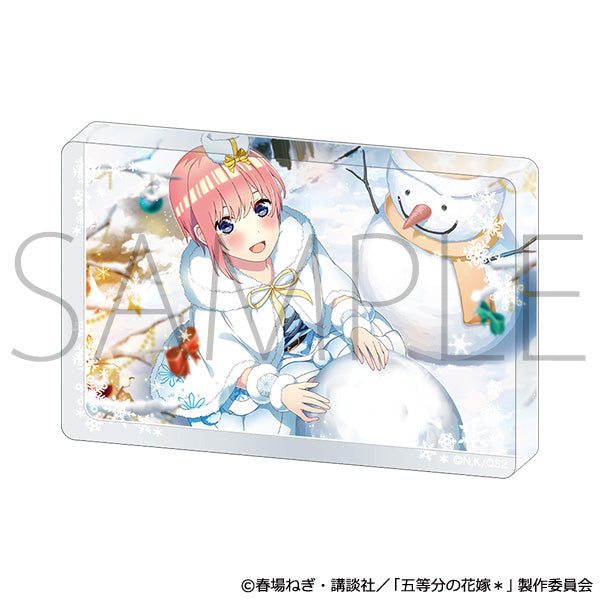 (Goods - Ornament) The Quintessential Quintuplets* Acrylic Block (Snowy Christmas) Ichika Nakano