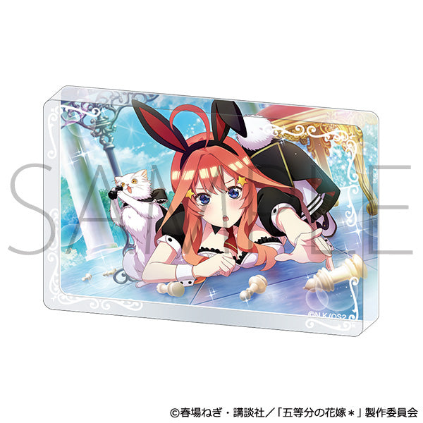 (Goods - Ornament) The Quintessential Quintuplets* Acrylic Block (Monochrome Bunny) Itsuki Nakano