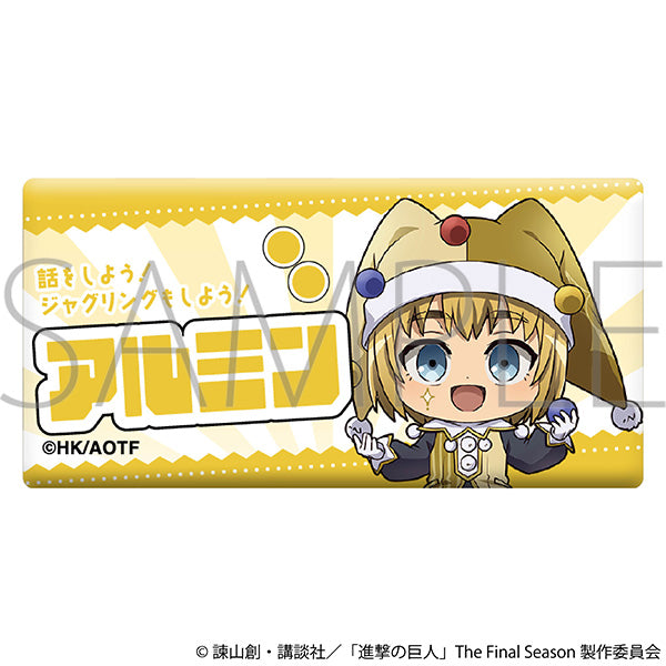 (Goods - Badge) Attack on Titan Acrylic Name Badge / Armin Chibi Pierrot