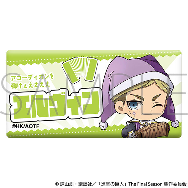 (Goods - Badge) Attack on Titan Acrylic Name Badge / Erwin Chibi Pierrot