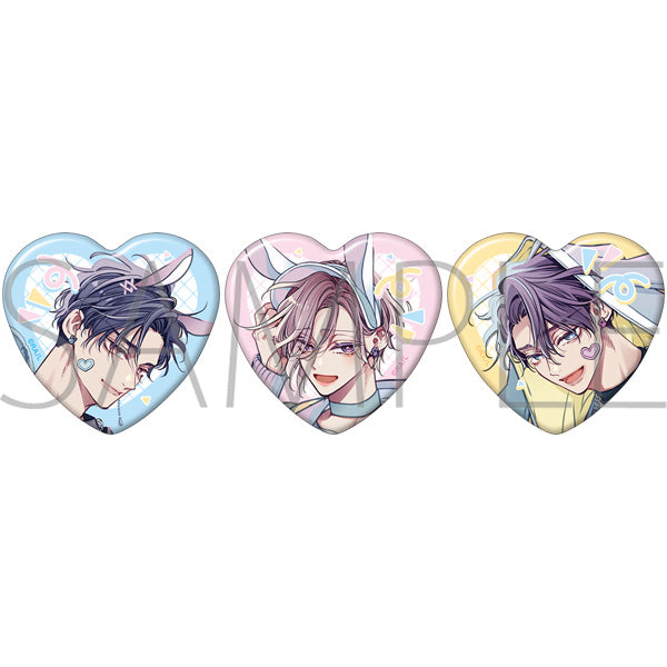 (Goods - Badge) The Feisty Omega and His Twin Mates (Tsuyogari Omega wa Bokura no Tsugai) Oshi Couple Badge Set
