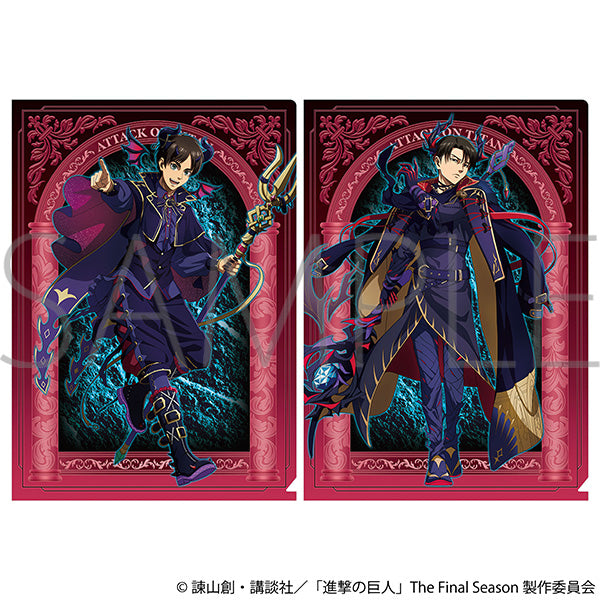 (Goods - Clear File) Attack on Titan Clear File Set / Eren, Levi ~Devil~