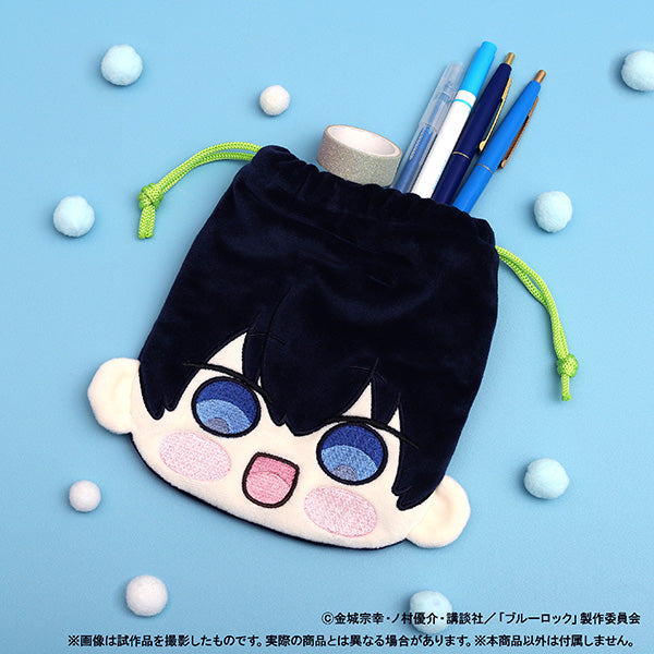 (Goods - Pouch) Blue Lock Season 2 Face Drawstring Pouch / Rin Itoshi Maruhope Friends