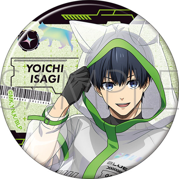 (Goods - Badge) Blue Lock Season 2 Big Glitter Button Badge / Yoichi Isagi Cyber Cat
