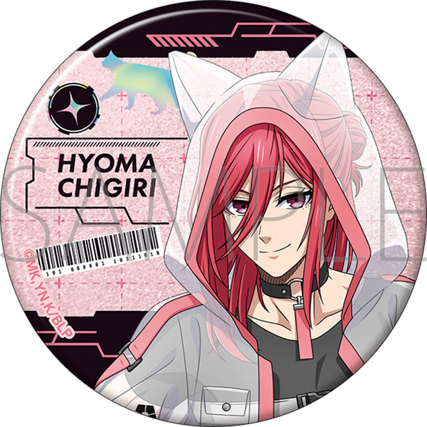 (Goods - Badge) Blue Lock Season 2 Big Glitter Button Badge / Hyoma Chigiri Cyber Cat