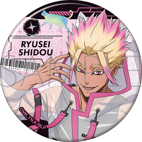 (Goods - Badge) Blue Lock Season 2 Big Glitter Button Badge / Ryusei Shido Cyber Cat
