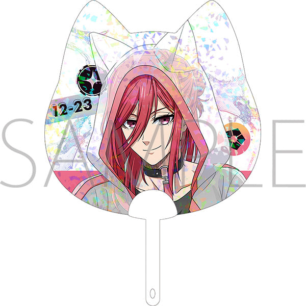 (Goods - Uchiwa Fan) Blue Lock Season 2 Clear Uchiwa Fan / Hyoma Chigiri Cyber Cat