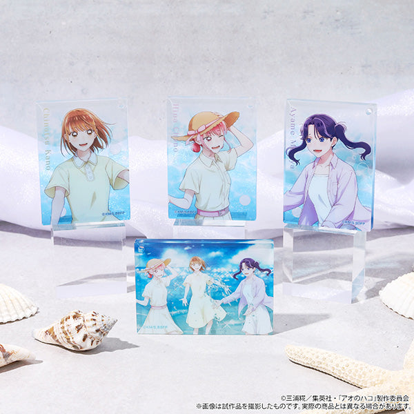 (Goods - Keychain) Blue Box Acrylic Block Keychain / Ayame Moriya ~Summer Colors~