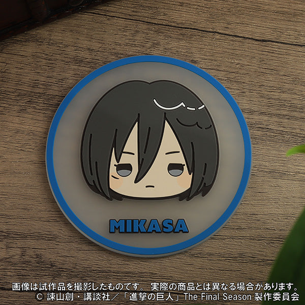 (Goods - Coaster) Attack on Titan Rubber Coaster / Mikasa