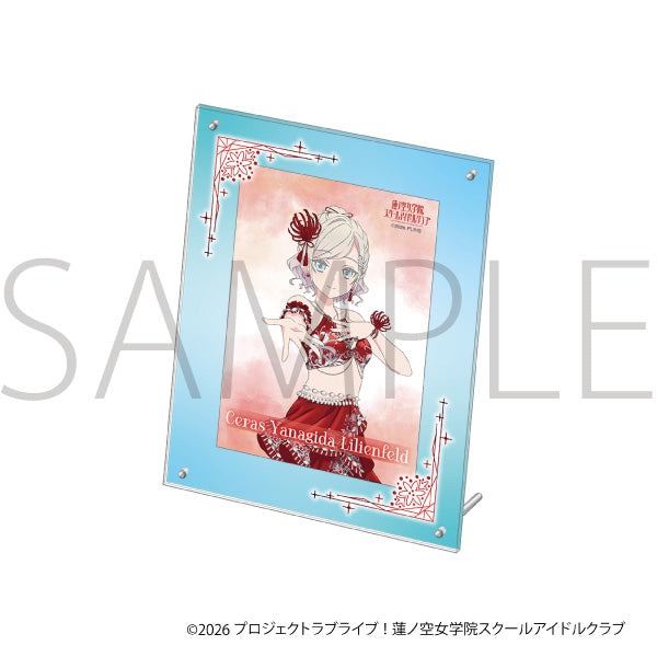 (Goods - Set) Love Live! Hasu no Sora Jogakuin School Idol Club Acrylic Photo Frame & Bromide Set / Ceras Yanagida Lilienfeld