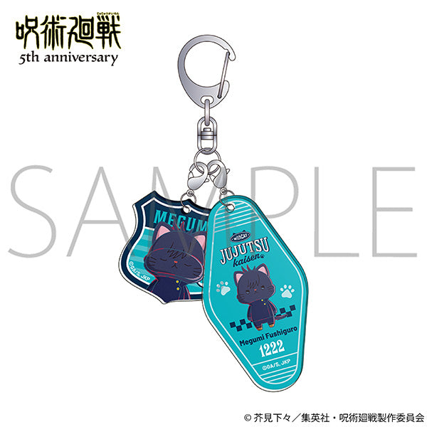 (Goods - Keychain) Jujutsu Kaisen 5th Anniversary withCAT illustration Ver. Two Piece Acrylic Keychain / Megumi Fushiguro