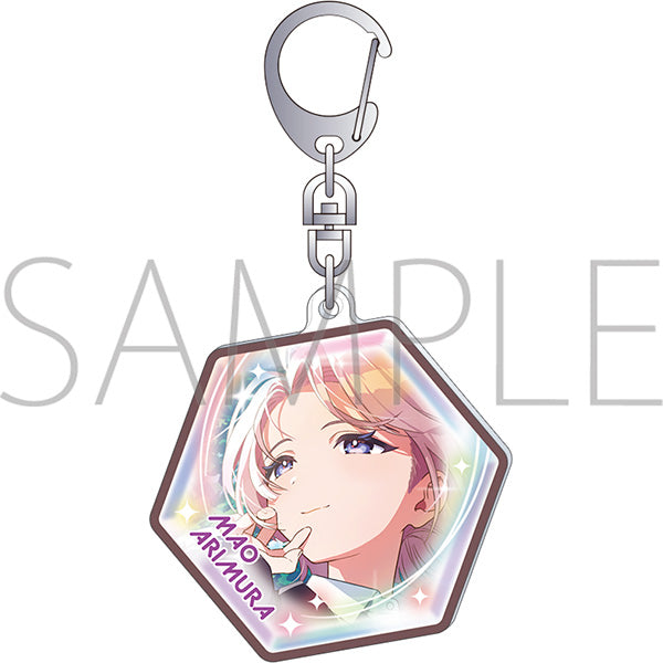 (Goods - Keychain) Gakuen iDOLM@STER Piece Style Acrylic Keychain / Mao Arimura Vol.2