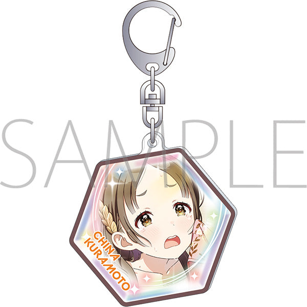 (Goods - Keychain) Gakuen iDOLM@STER Piece Style Acrylic Keychain / China Kuramoto Vol.2