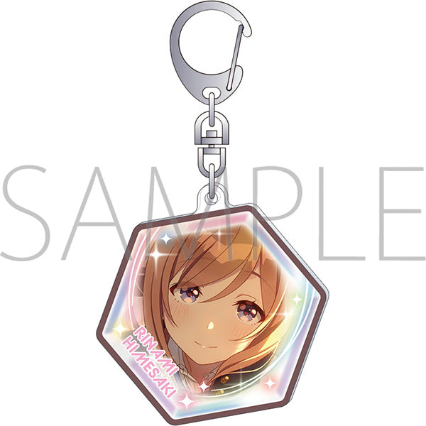 (Goods - Keychain) Gakuen iDOLM@STER Piece Style Acrylic Keychain / Rinami Himesaki Vol.2