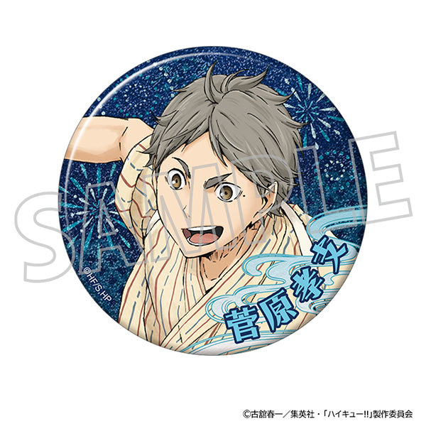 (Goods - Badge) Haikyu!! Glitter Button Badge / Koshi Sugawara
