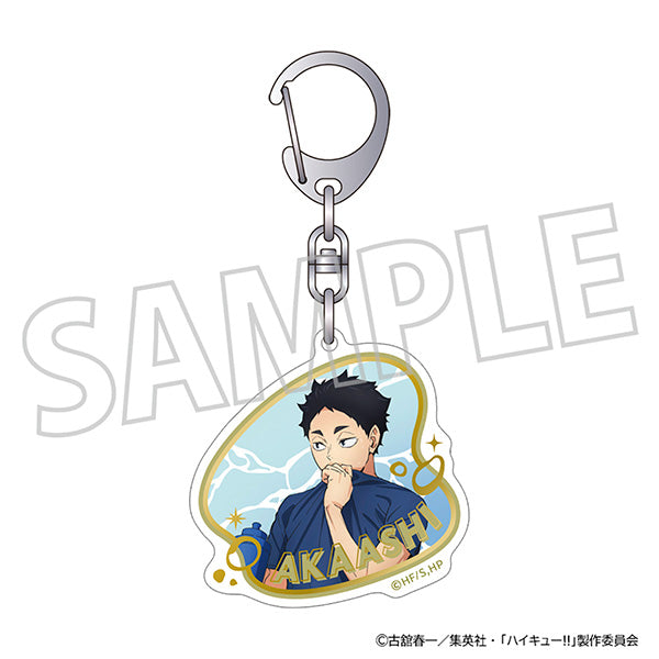 (Goods - Keychain) Haikyu!! Foil Stamped Acrylic Keychain / Keiji Akaashi "Cool Down Fair"