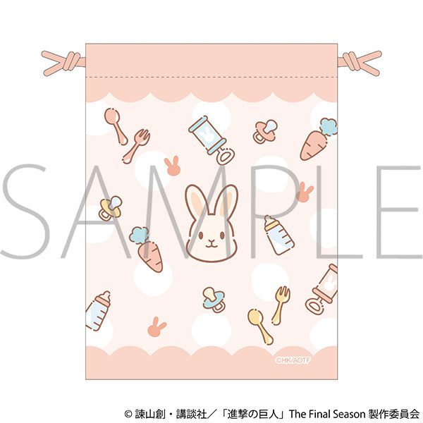 (Goods - Drawstring Pouch) Attack on Titan Drawstring Pouch / (Baby) Eren, Mikasa, Armin